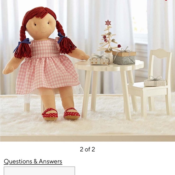 NIB Pottery Barn Kids Doll Flower Table and Chairs new American Girl 18 in - Picture 2 of 4